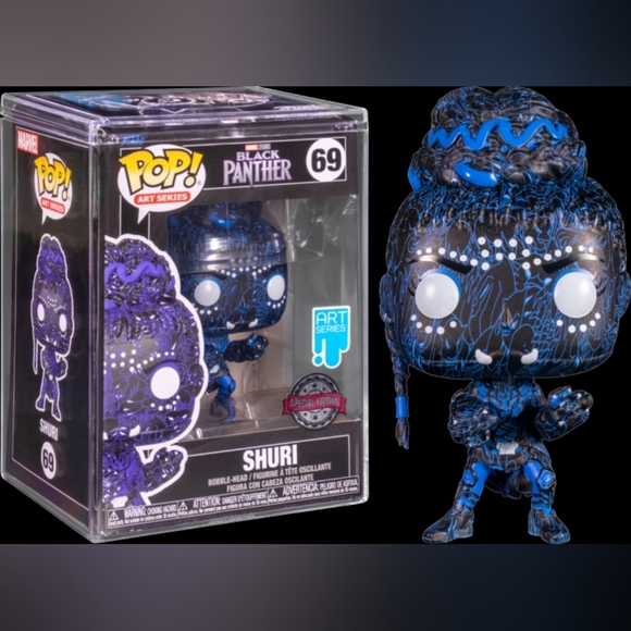 Funko POP! Black Panther Nakia and Shuri Art Series - Picture 6 of 8